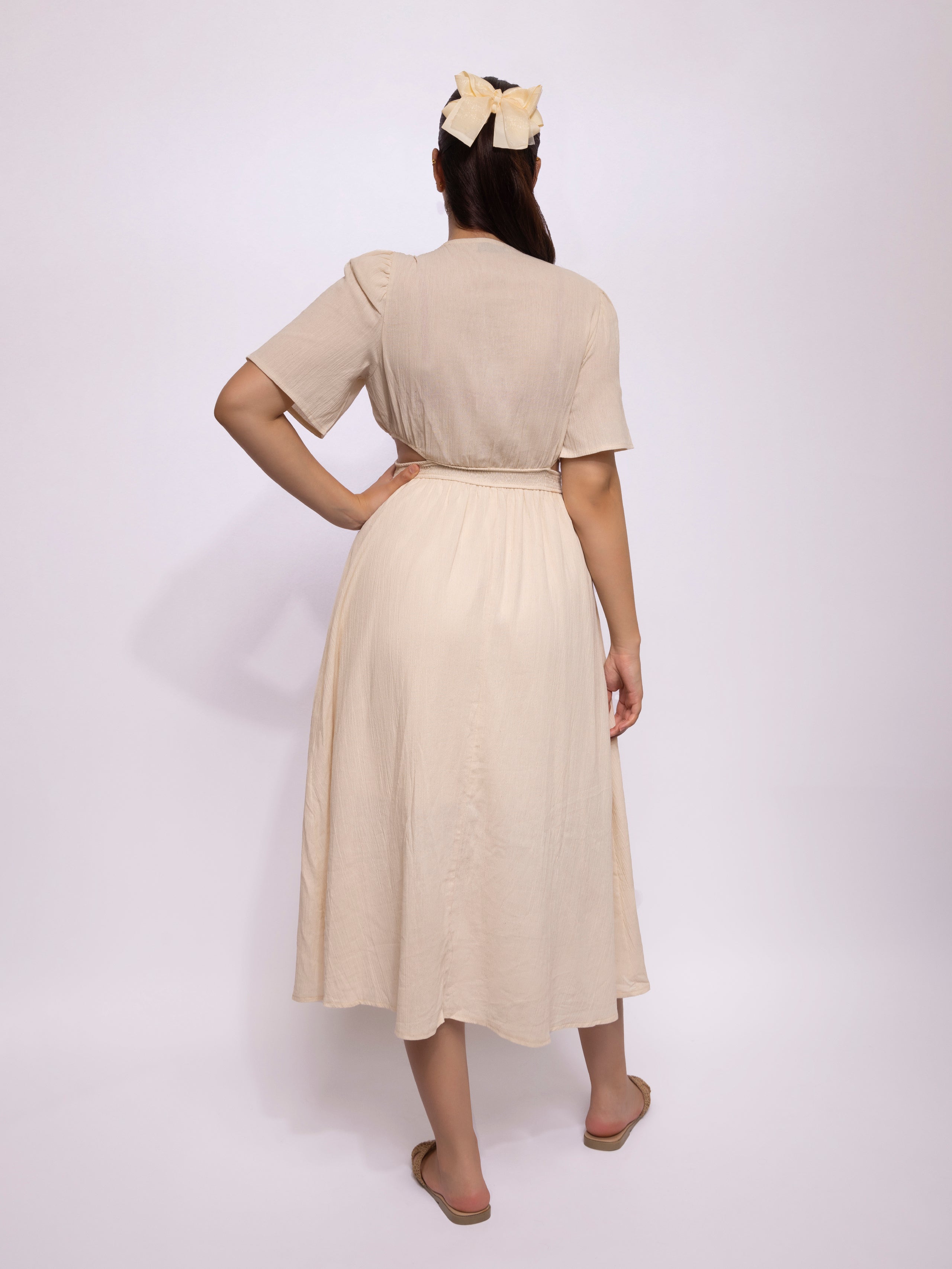 BREATHABLE LINEN SUMMER DRESS
