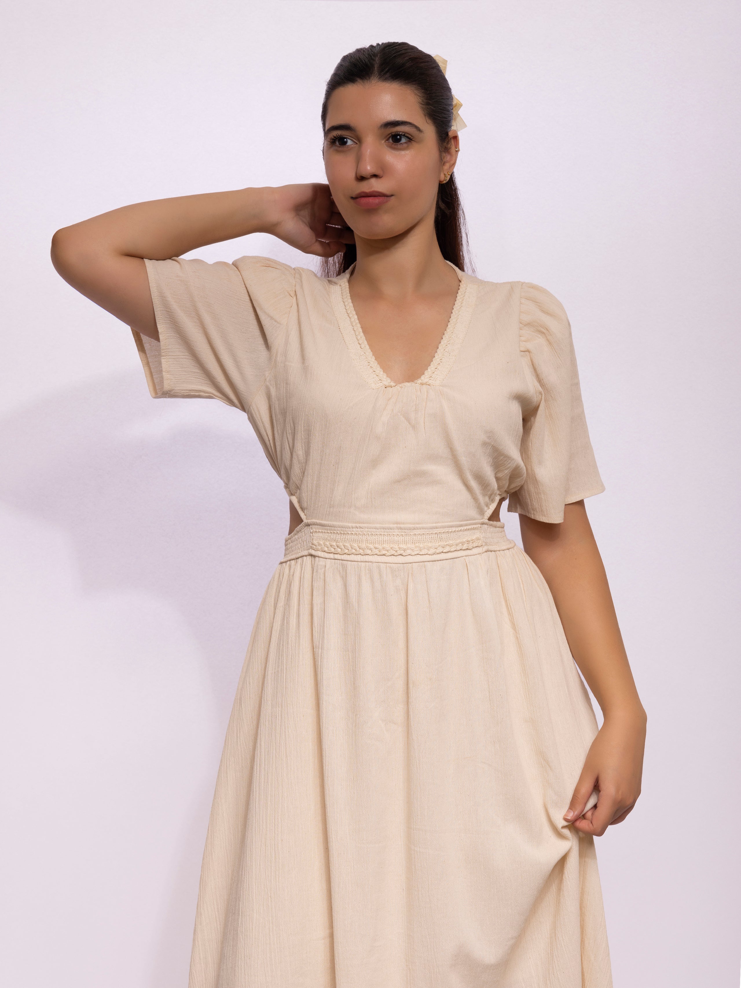 BREATHABLE LINEN SUMMER DRESS